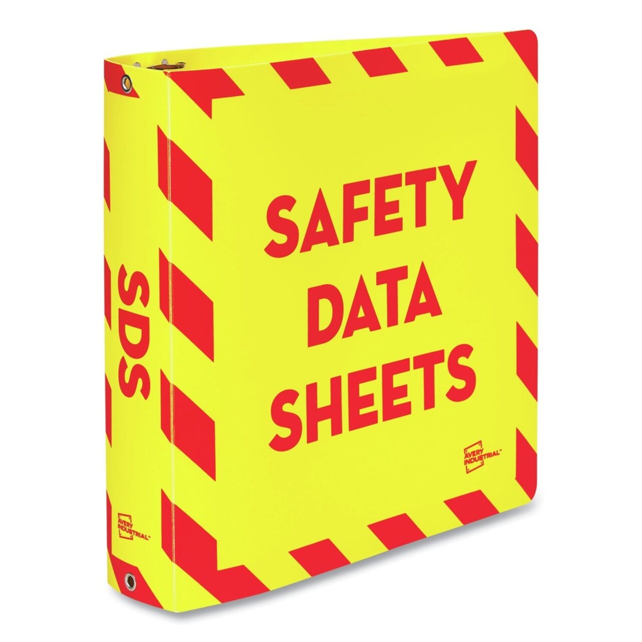 Avery 11 in. x 8.5 in. 3-Ring UltraDuty Safety Data Sheet Binders with 2 in. Capacity - Yellow/Red